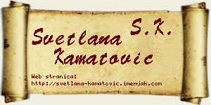 Svetlana Kamatović vizit kartica